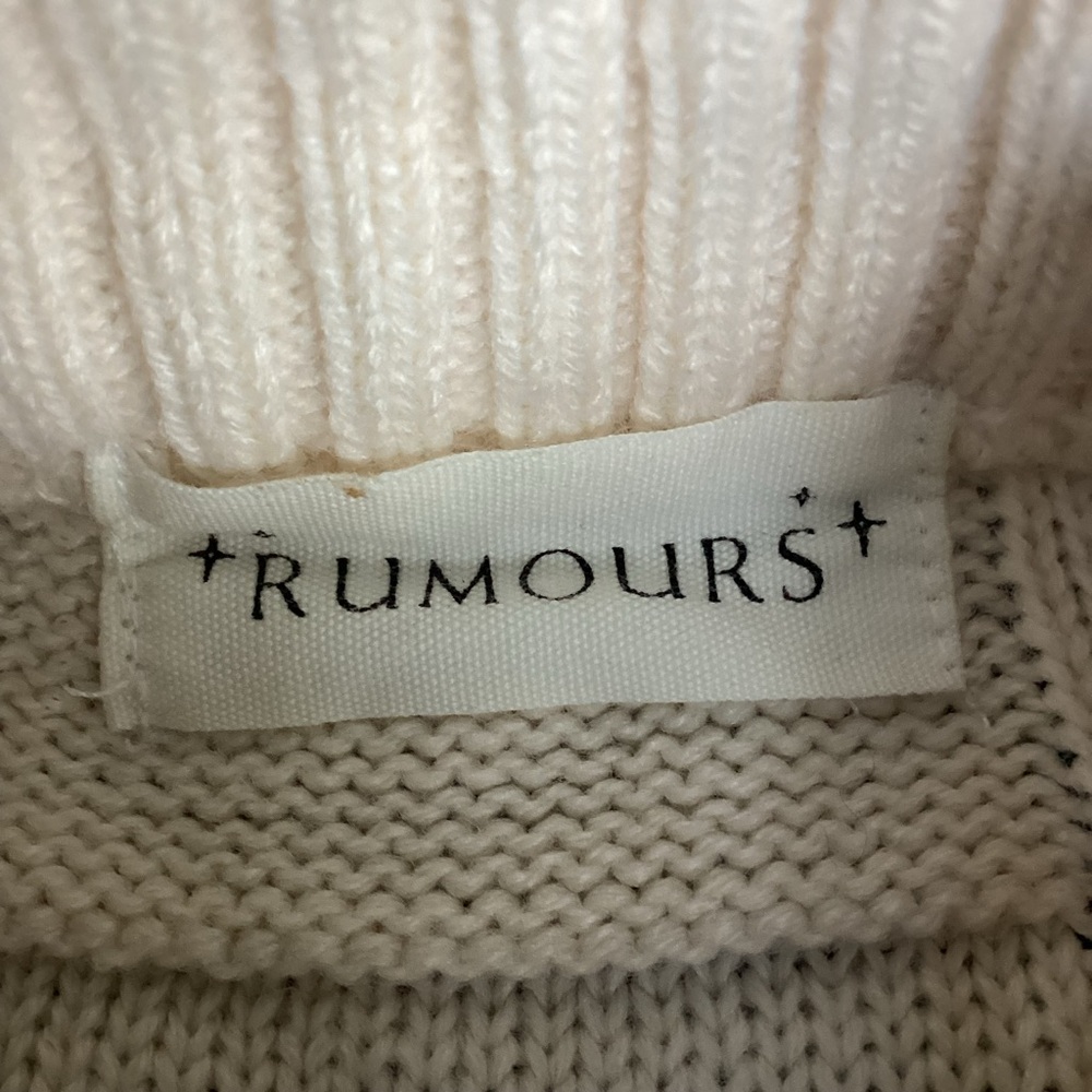 Rumours Cream Mock Turtleneck Sweater - S/M - Picture 7 of 8